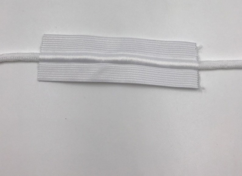 White Drawstring Elastic 1 1/2 width Variable size packsStretchrite 1 1/2-Inch by 3/5/10/25 Yards White Drawcord Knit Elastic image 2