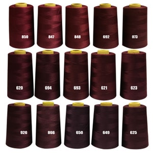 4000 Yards Spools 100% Polyester Serger Thread 145G For Hand And Sewing Machine  Made and  Shipped From The USA