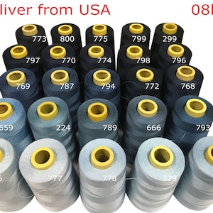 4000 Yards Spools Cone Shaped Polyester High Tenacity Thread for Sewing Machine Size 402 All Purpose Shipped From The USA