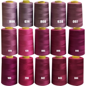 All Purpose Sewing Thread Polyester Thread Spools For Sewing Machines and Hand Sewing  Thread Thread color of 2th roll