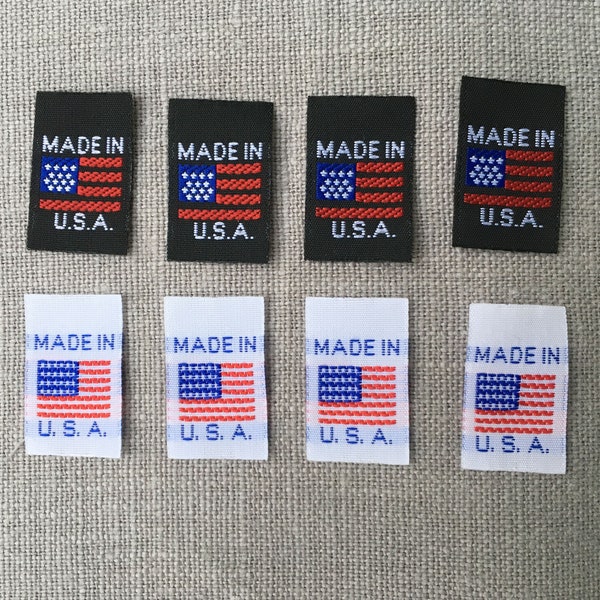 American Flag Woven Label / Made in USA Flag / Sewing Label Tag / Made in USA