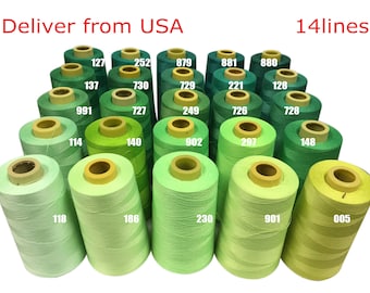 Green Thread Spool, Art color Thread, Hand And Machine Thread, sewing Thread, Wholesale Thread 4000yard
