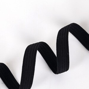 1/4&quot; Inch Black Braided Elastic 200 yds Roll