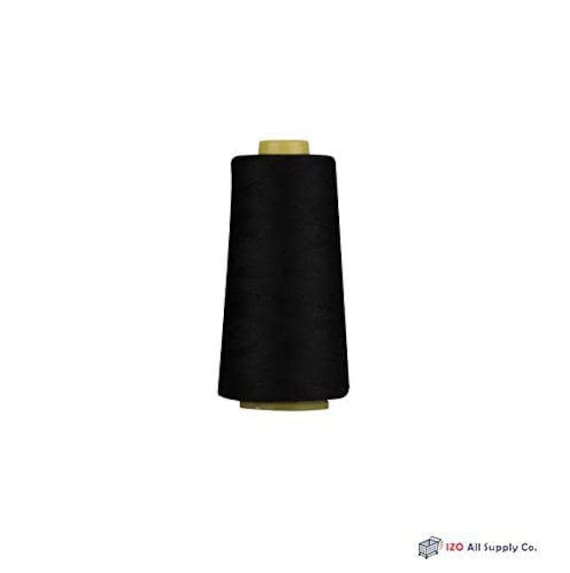 Black All Purpose Sewing Thread 1 Cones (4000 Yards Each) of High Tensile Polyester Thread Spools for Sewing, Quilting, Serger Machines