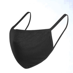 Made in USA Face Masks That Come In Black Adult and Youth Mouth Masks Sizes 100% Cotton Fabric