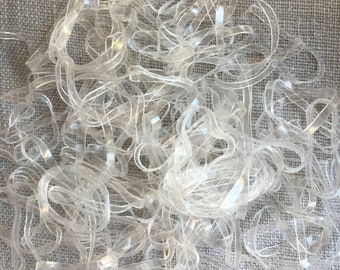 Pack of 100 Black and Clear Elastic Hair Bands for Girls Mini Soft Rubber Bands for Women