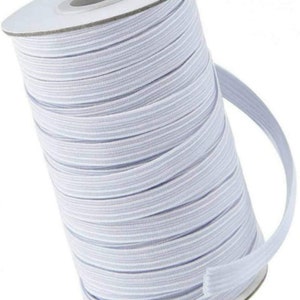 1/4&quot; inch braid  Elastic White 144 Yards 1/4&quot; Braided White Elastic