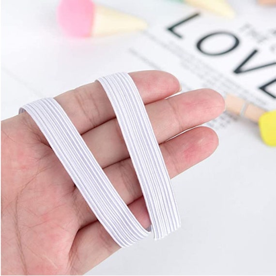 1/4 inch Elastic for Sewing 1/4 inch Elastic Bands for Masks Making 1/4  inch 20 yds Knit Elastic for Sewing White Flat Elastic Rope for Masks  Adults 
