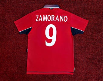 Vintage Classic CHILE Home Soccer Jersey Football Shirt Maglia Trikot Maillot ZAMORANO Umbro Mens M Red