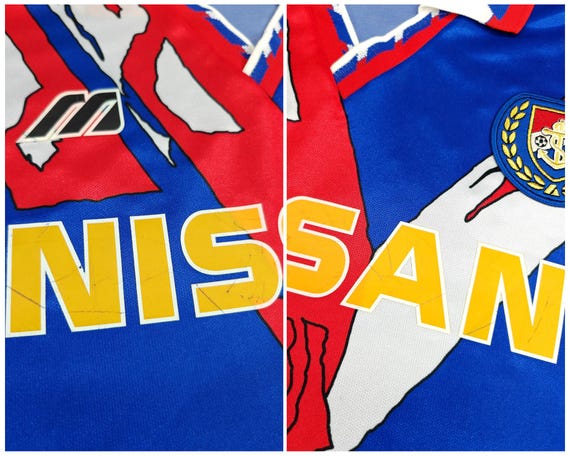 Vintage Rare Japan J-league YOKOHAMA MARINOS Home Soccer Jersey