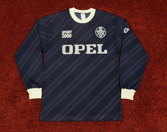 Seltene Vintage Frankreich GIRONDINS BORDEAUX Heim Fußball Shirt Fußball Jersey Maglia Maillot Trikot 1988-89 Line-7 Langarm Cantona