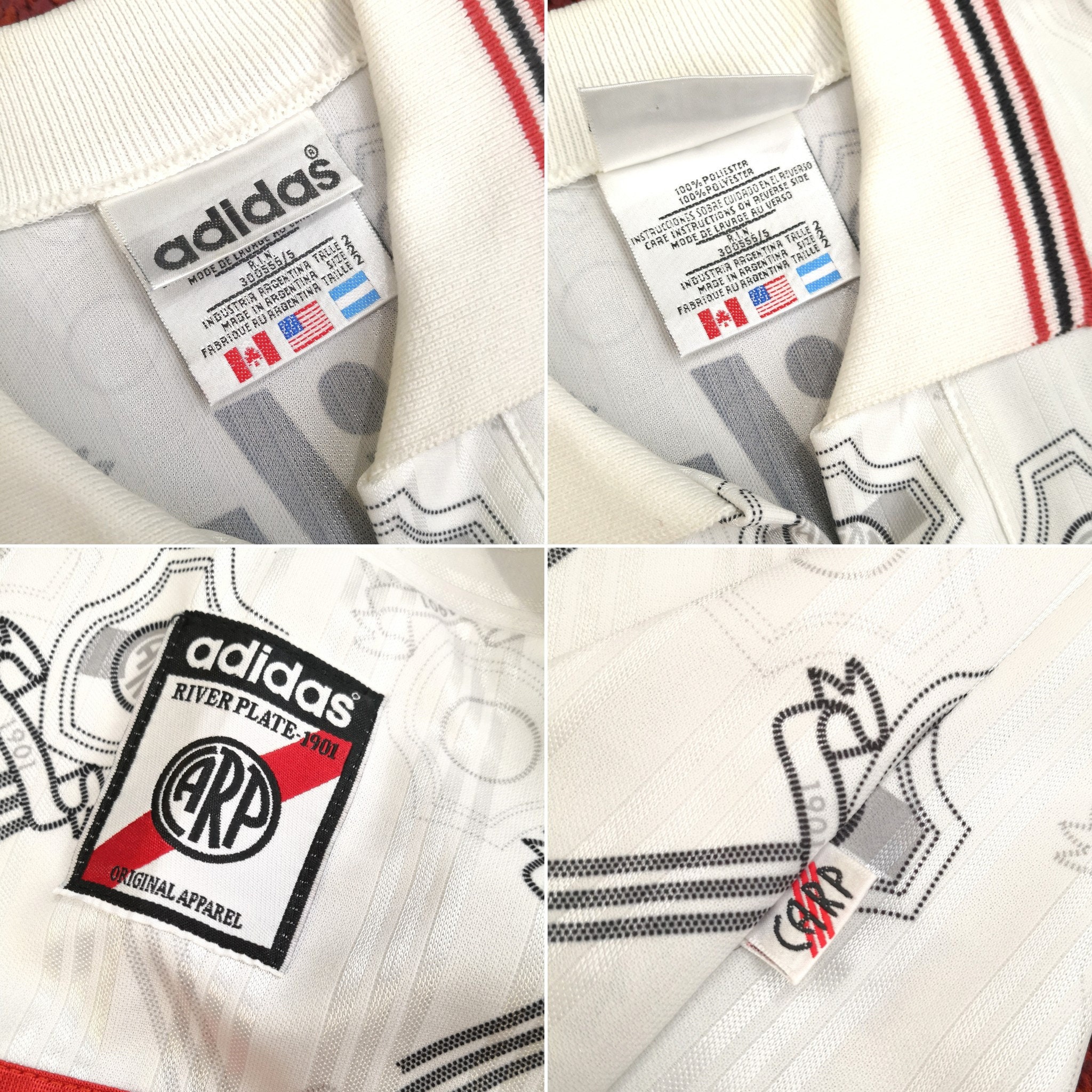 Hockey jersey River Plate Argentina Home Adidas Original. Sz XL