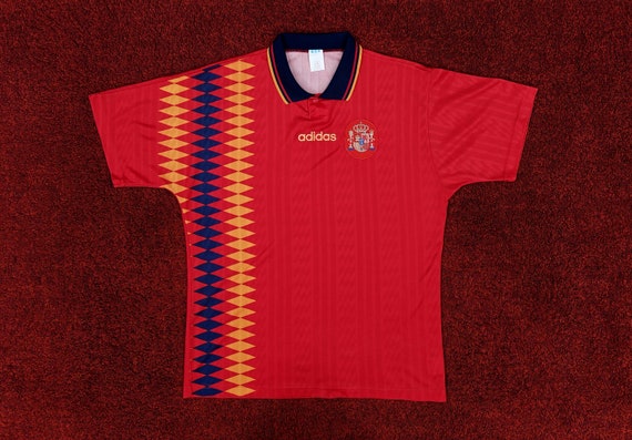 Vintage Classic Espana SPAIN Home Soccer Jersey Football Shirt Maillot Trikot Maglia World Cup USA 1994 90s Copa Mundial Futbol Adidas Red