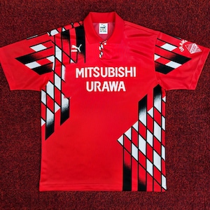 Vintage Rare Japan Japon J-League Mitsubishi URAWA RED DIAMONDS Cup Home Soccer Jersey Football Shirt Maillot Trikot Puma Mens M Red