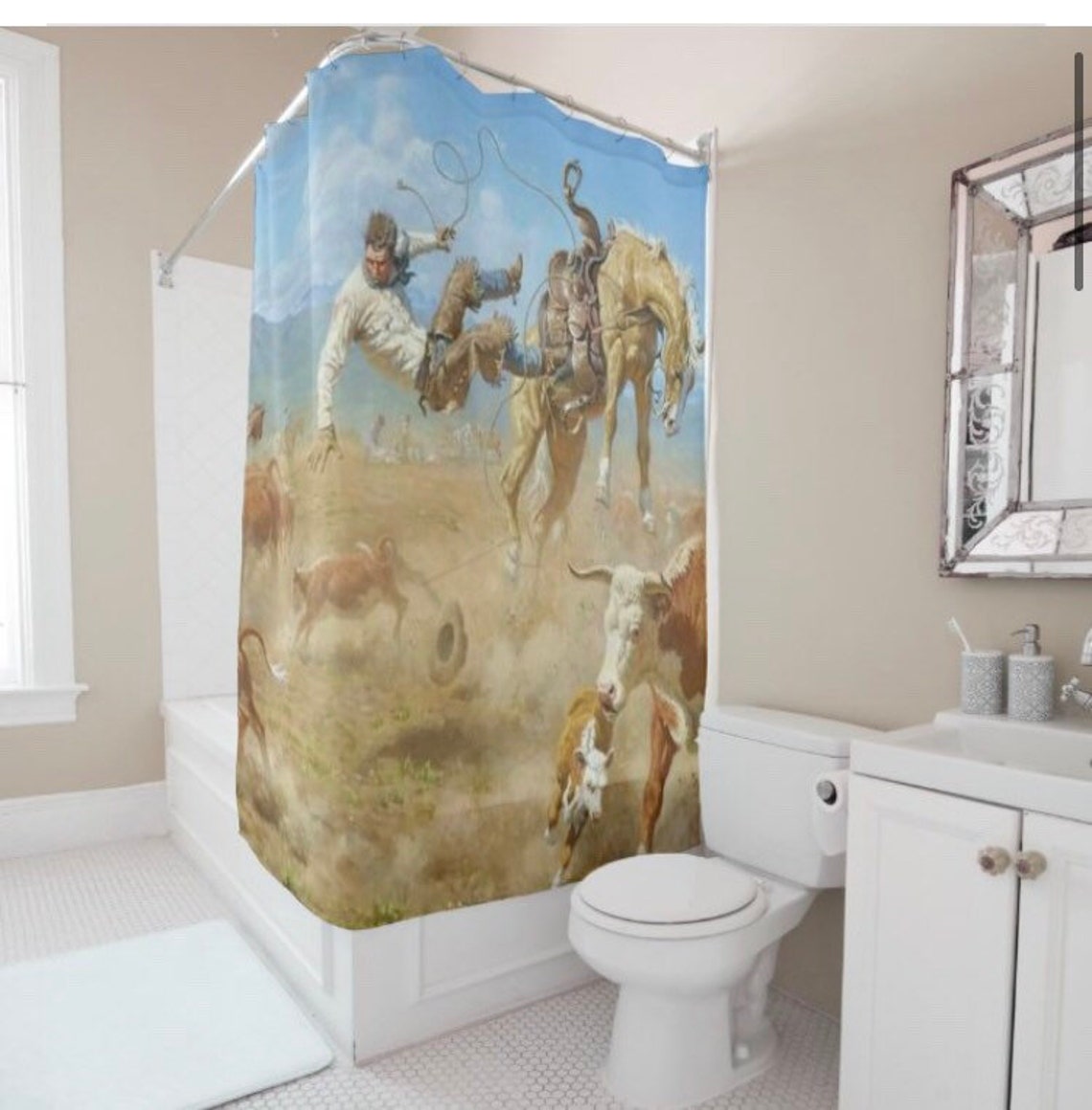 Western Shower Curtains Etsy