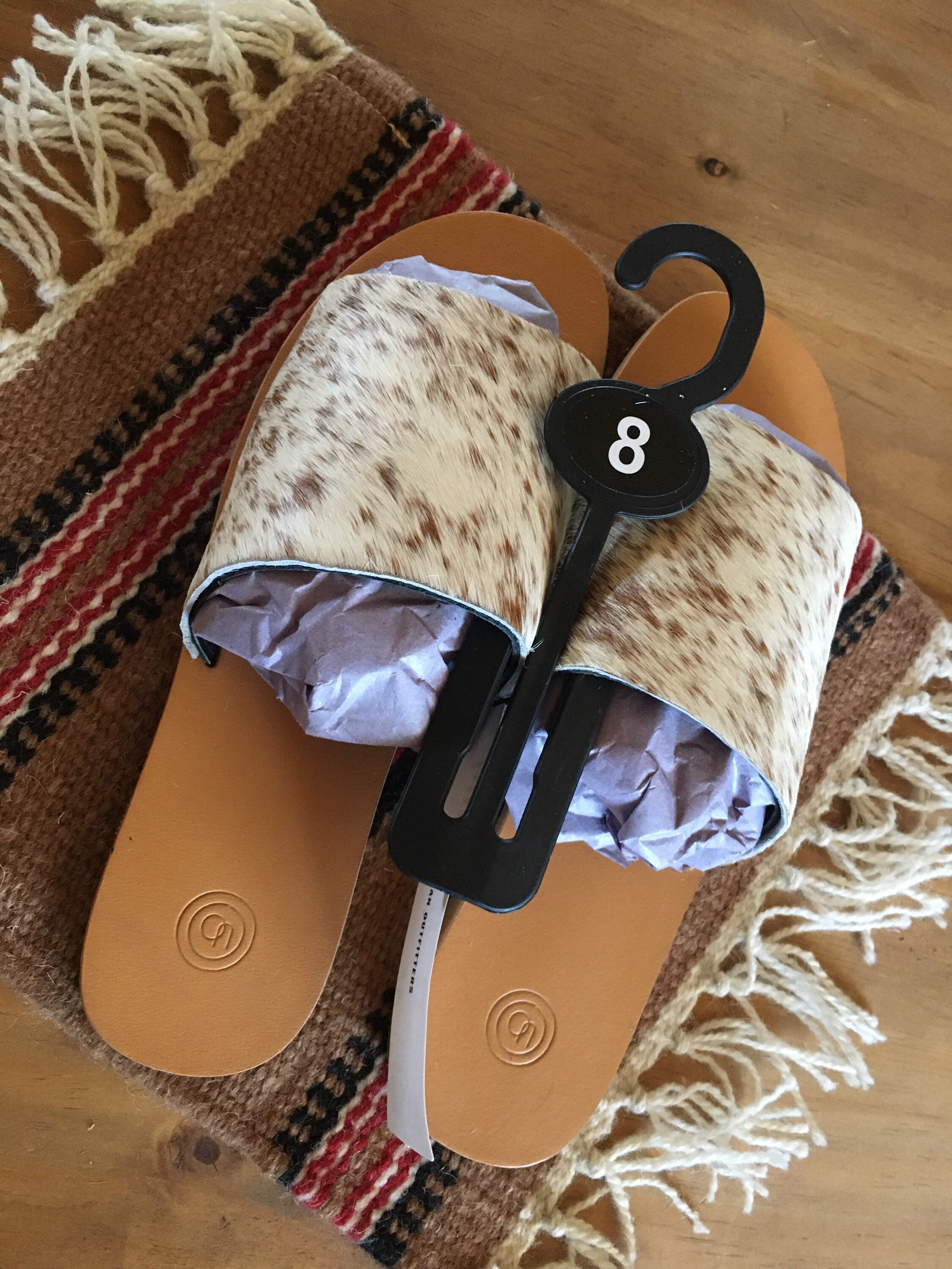 Hair on Cowhide Womens Western Slide Sandals Etsy