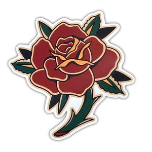 Rose Tattoo Flash Sticker