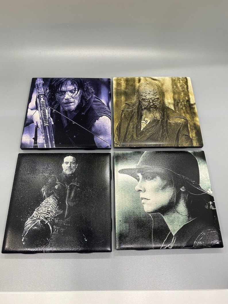 Walking Dead 4.25 Tile Coasters image 1