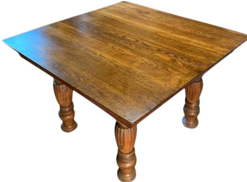 1900s Antique Quartersawn Oak Dining Table Etsy UK
