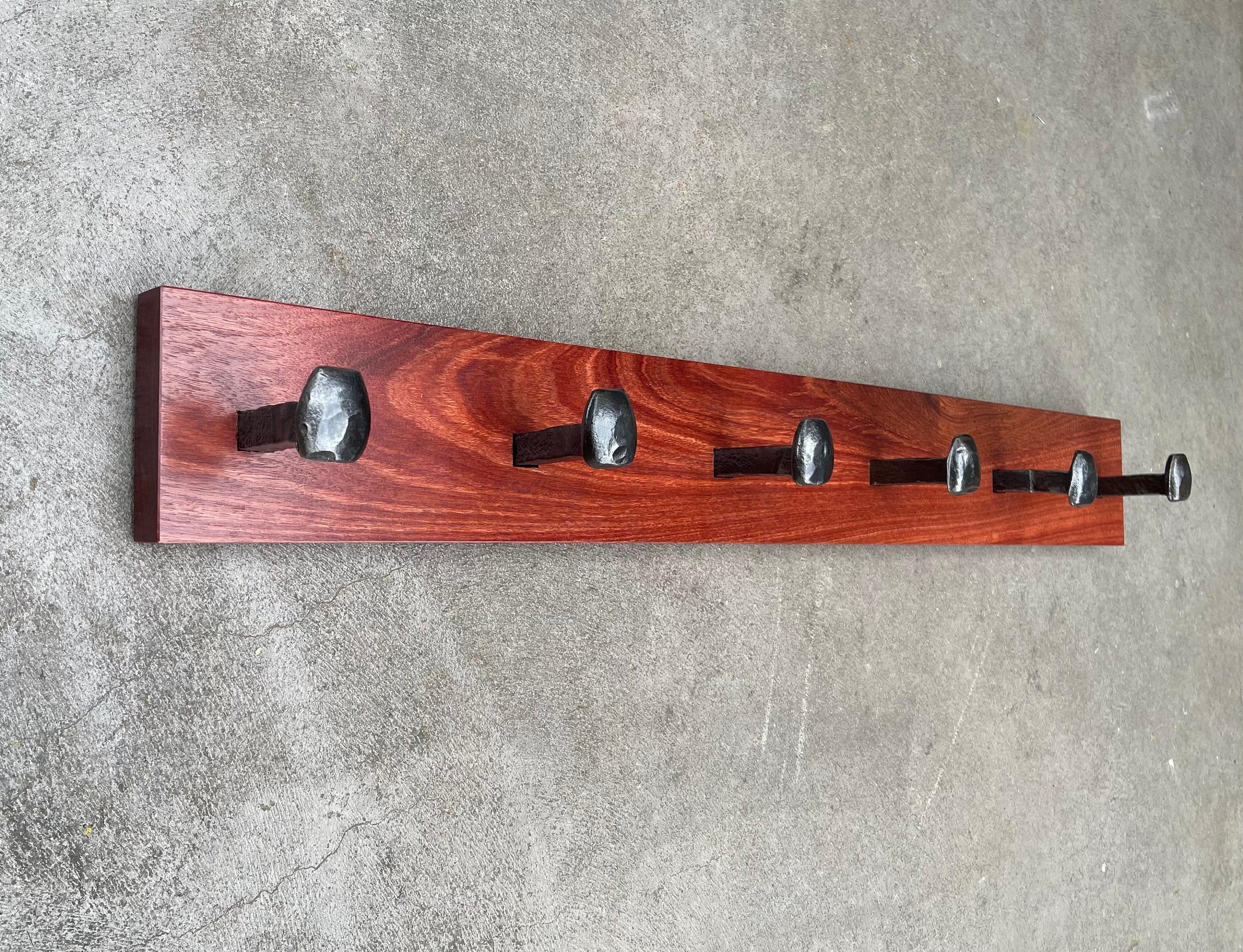 Cope Rack Railway Spike Jarrah Timber Coat Rack - Etsy
