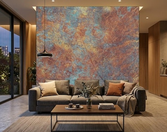 Abstract Stone Peel and Stick Wallpaper, Rustic Textured Wall Mural (Custom Size)