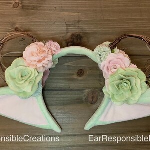 Orejas florales de Baby Yoda, Grogu, Star Wars, Mandalorian, Disney, Mickey y Minnie Mouse