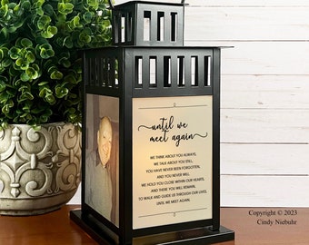 Photo Lantern, Sympathy Gift for Loss of Spouse, Celebration of Life, Personalized Keepsake, Until We Meet Again