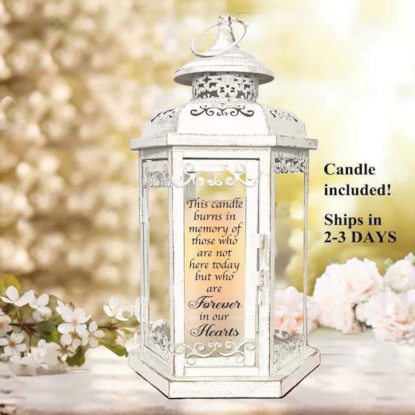 Wedding Memorial Candle Lantern, Memory Table, Memory Candle for Wedding, Wedding Decoration, Wedding Memorial Sign