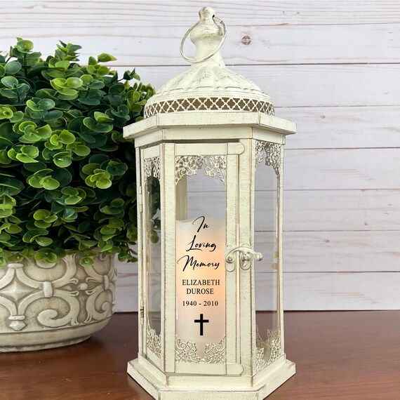 Memorial Candle Lantern Personalized Sympathy Gift in Memory Etsy