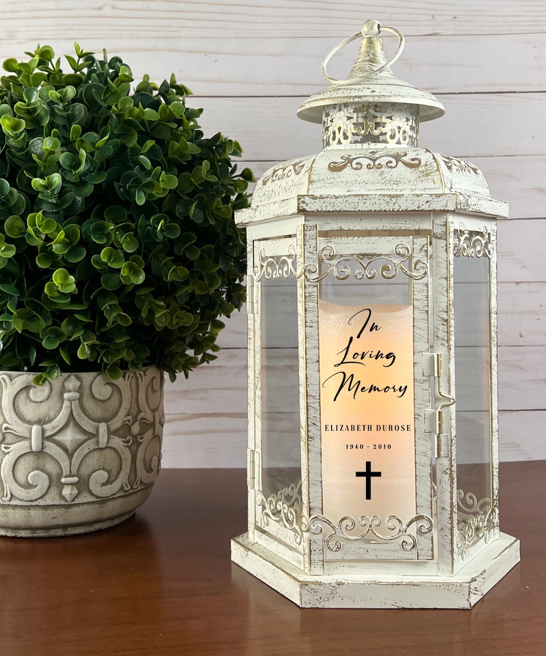 Memorial Candle Lantern, Personalized Sympathy Gift, in Memory Of, Loss