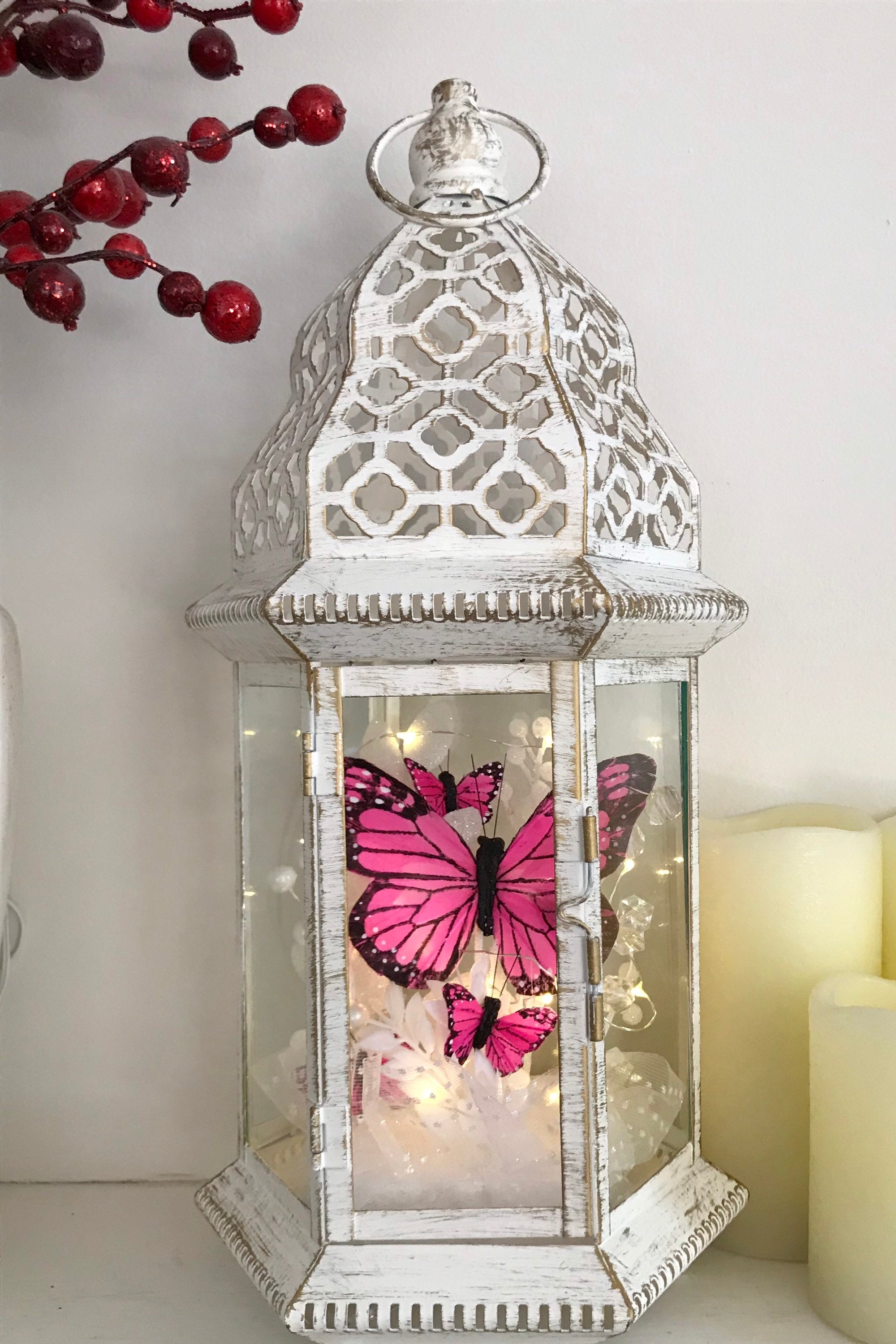 Butterfly Sympathy Gift Personalized Memorial Lantern In Etsy