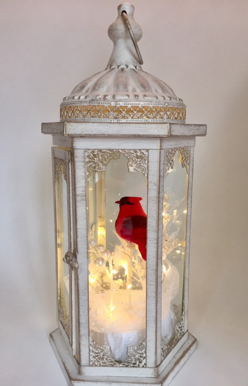 Cardinal Memorial Lantern In Memory of Sympathy Gift Loss Etsy