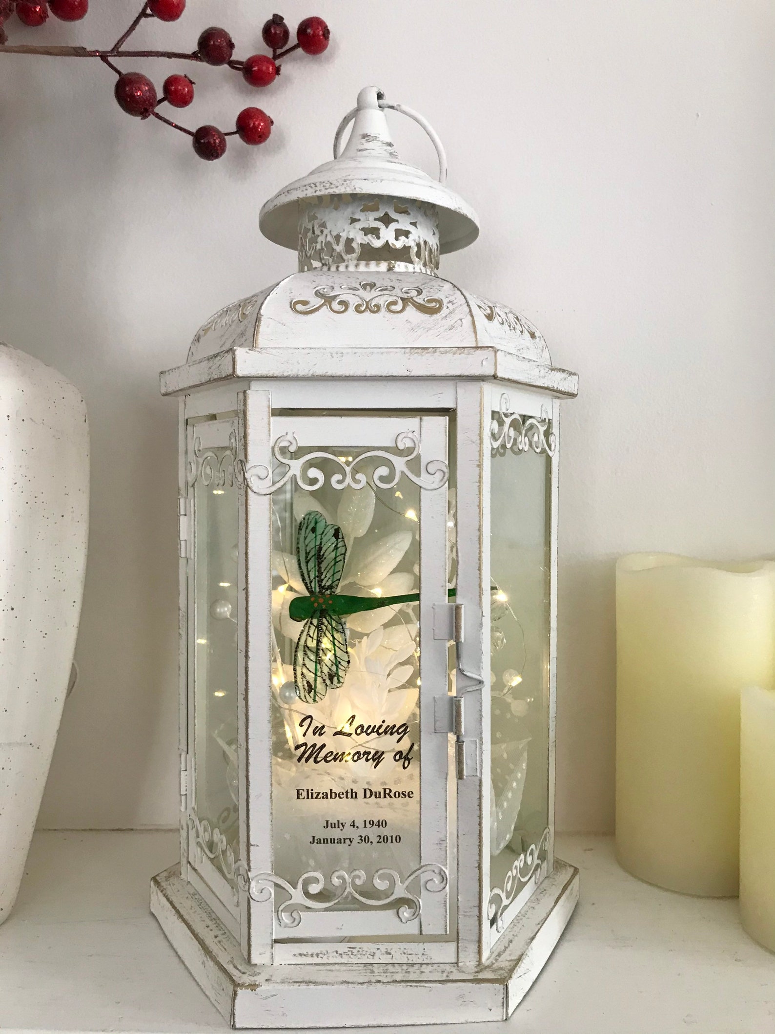 Dragonfly Memorial Gift Personalized Sympathy Gift In Memory | Etsy