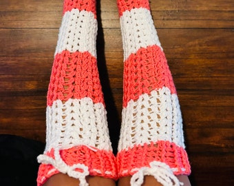 Designer Crochet Thigh/knee high Stockings