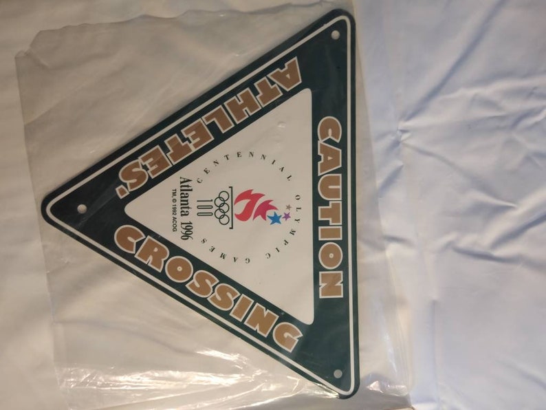 1996 Centennial Olympics Caution Athletes Crossing Yield Sign