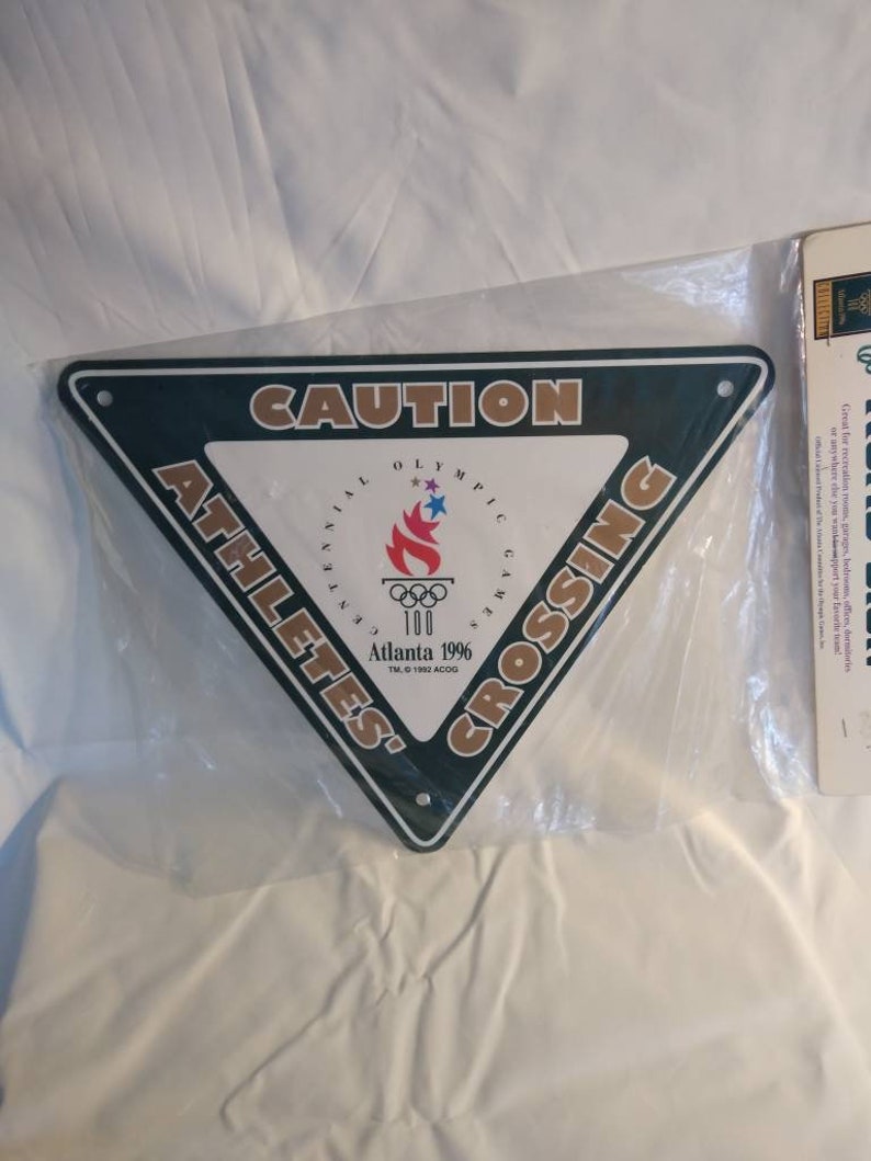 1996 Centennial Olympics Caution Athletes Crossing Yield Sign