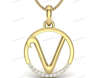 Buy Letter V Necklace Online In India 