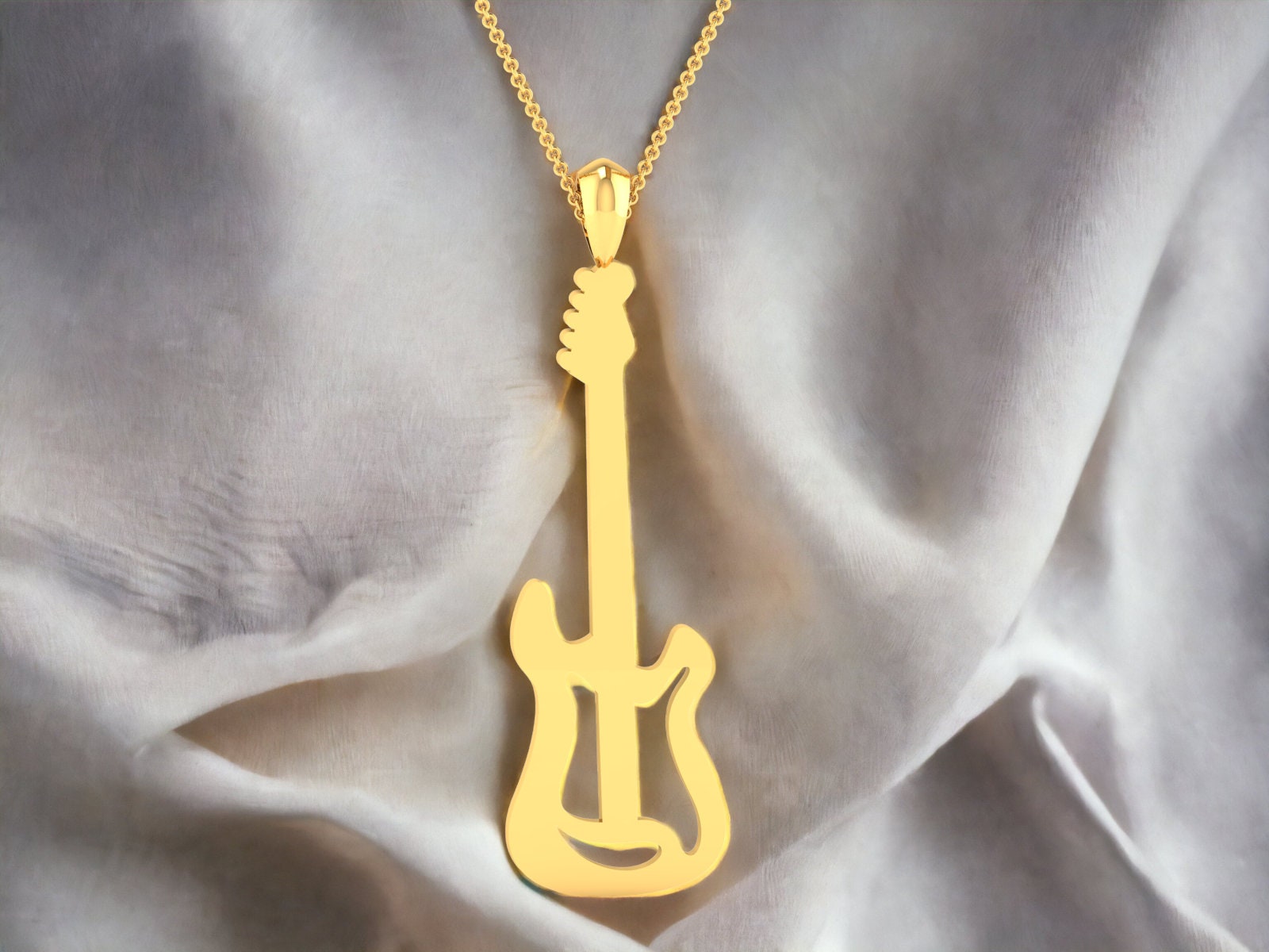 Guitar pendant gold discount
