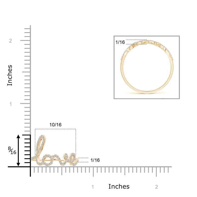 Rose Gold Love Ring Diamond Love Ring 14k Gold Love Ring Unique Love Ring Dainty Love Ring Love Diamond Ring Love letter diamond ring