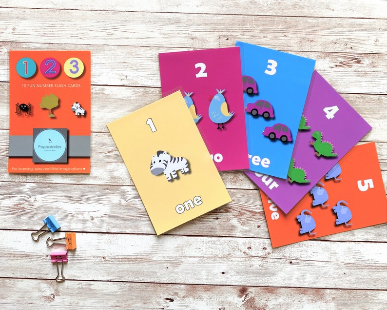 Number Cards 110 Laminated Number Cards for Children Etsy