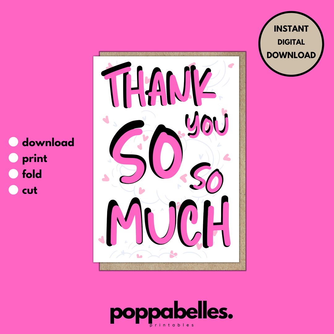 Printable Thank You Card Money Wallet Appreciation Card NHS Etsy