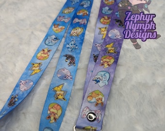 Eeveelutions Shapes Lanyard