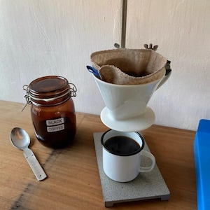 Fabric coffee filter, permanent coffee filter, linen