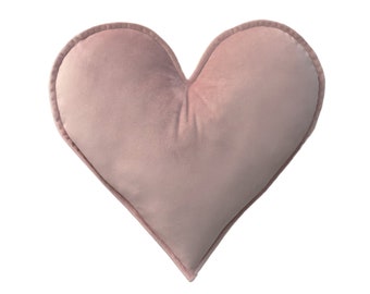 Blush Pink Velvet Heart Pillow: Nursery Decor, Valentine's Gift