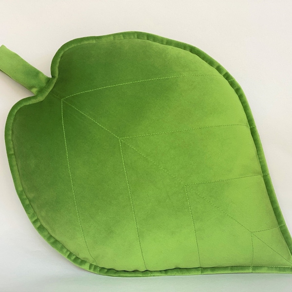 Green Leaves Pillow Etsy