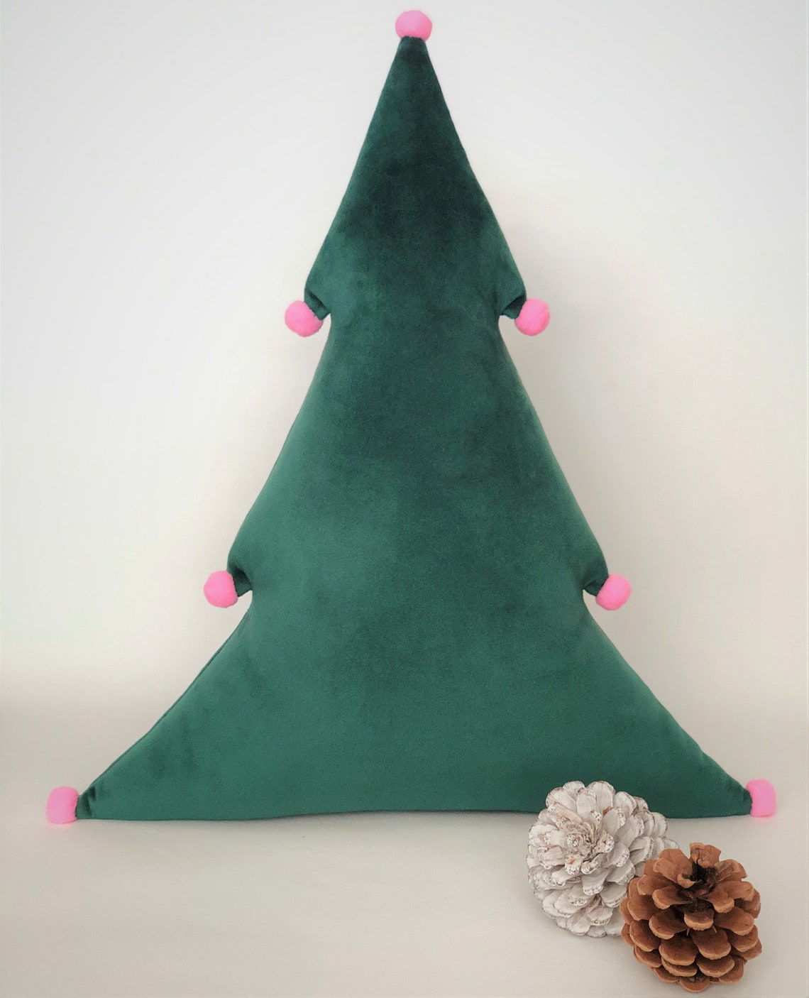 Christmas Tree Shaped Cushion Christmas Decoration Throw Etsy
