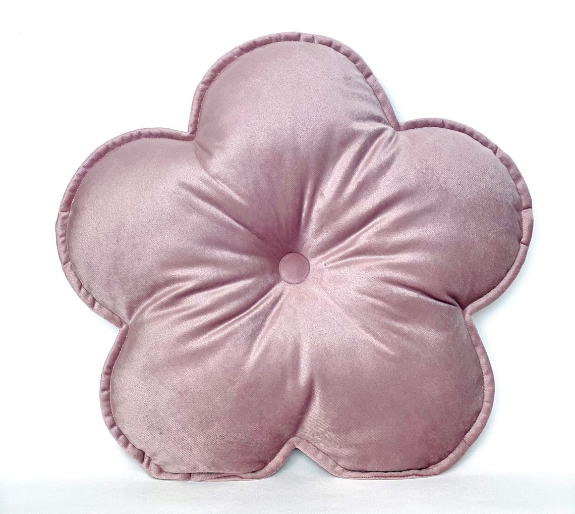 Velvet Flower Shaped Cushion Flower Shaped Pillow Decorative Etsy