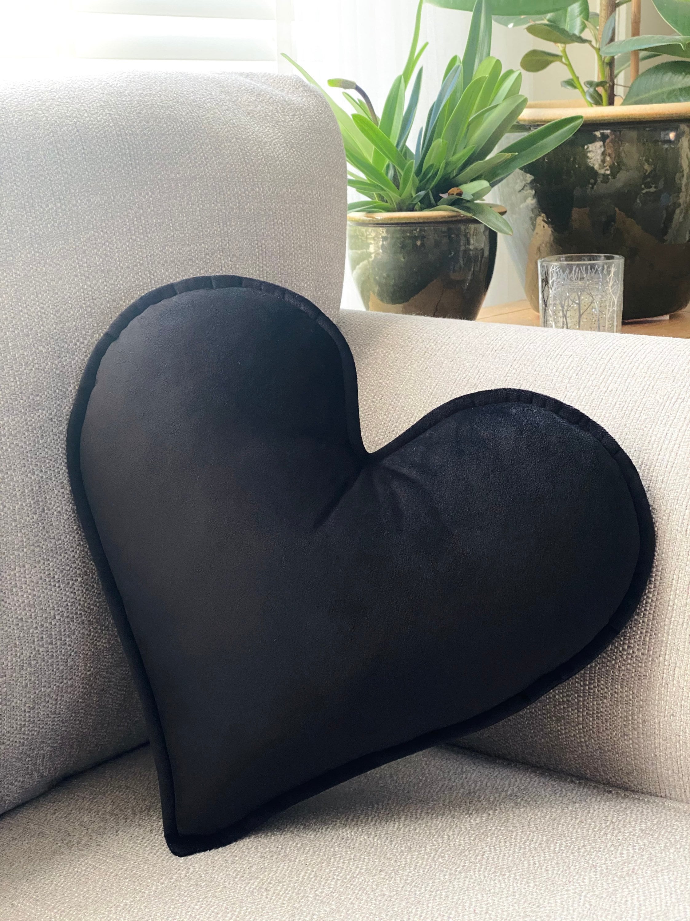 Velvet Heart Shaped Cushion Heart Pillow Throw Pillow Etsy