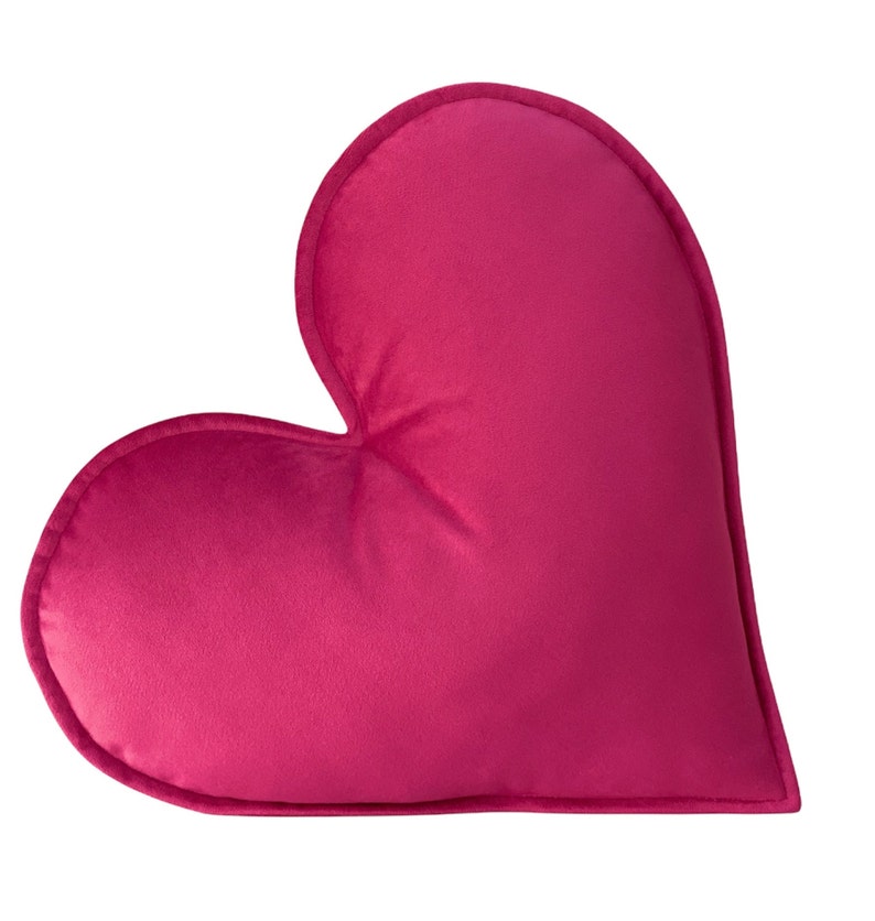 Velvet Heart Shaped Cushion Heart Pillow Throw Pillow Etsy