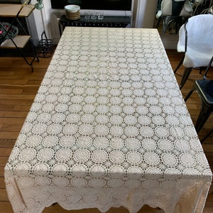 Magnificent vintage plaid curtain tablecloth.